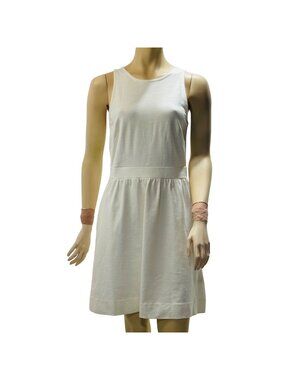 MADEWELL Women's Off-White Sleeveless Dress Cotton/Spandex Blend Size M